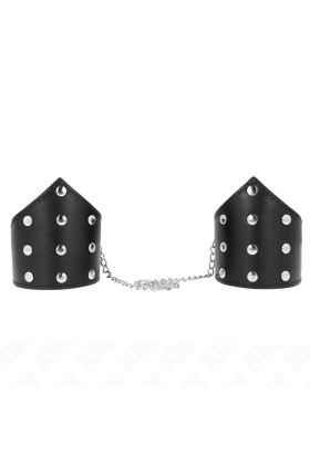 Schwarze Armbänder Im Point-Stil mit Kette, Verstellbar 17-23 cm X 8,5 cm von Kink Wrist Restraint kaufen | Fesselliebe