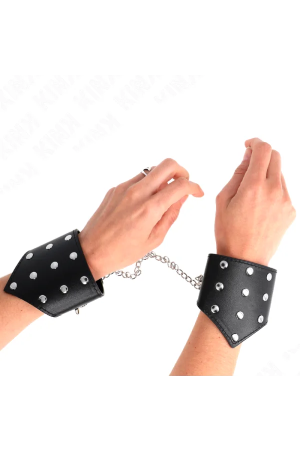 Schwarze Armbänder Im Point-Stil mit Kette, verstellbar 17-23 cm X 8,5 cm von Kink Wrist Restraint