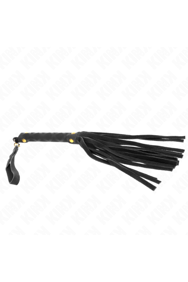 Schwarze Wildleder Mini-Peitsche 30 cm von Kink Impact & Touch kaufen | Fesselliebe