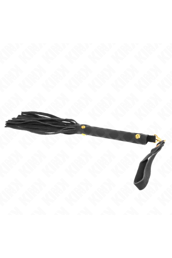 Schwarze Wildleder Mini-Peitsche 30 cm von Kink Impact & Touch kaufen | Fesselliebe