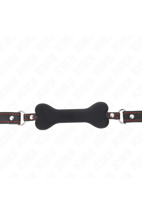 Schwarzer Knochen 12 cm Gag 63 X 2 cm von Kink Collar & Gag