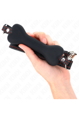 Schwarzer Knochen 12 cm Gag 63 X 2 cm von Kink Collar & Gag kaufen | Fesselliebe