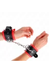 Schwere Handgelenksfesseln mit Rotem Pelzfutter, verstellbar 20-30 cm X 6 cm von Kink Wrist Restraint