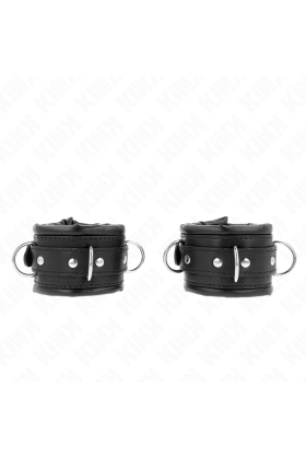 Schwere Handgelenksfesseln mit Schwarzem Pelzfutter, Verstellbar 20-30 cm X 6 cm von Kink Wrist Restraint kaufen | Fesselliebe