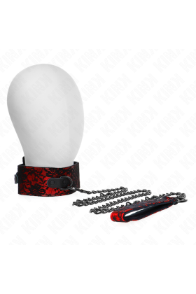 Spitzenkette mit Gürtel mit Echtledergürtel 105 cm / 44 X 5,5 cm von Kink Collar & Gag kaufen | Fesselliebe