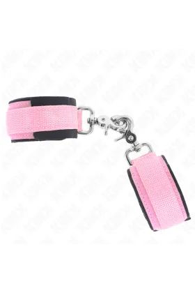 verstellbare Neopren-Handhandfesseln Rosa verstellbar 22-34 cm von Kink Wrist Restraint