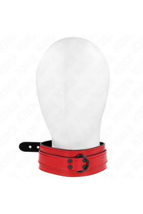 Weinrote Verstellbare Halskette 37,5-49,5 cm X 5 cm von Kink Collar & Gag kaufen | Fesselliebe