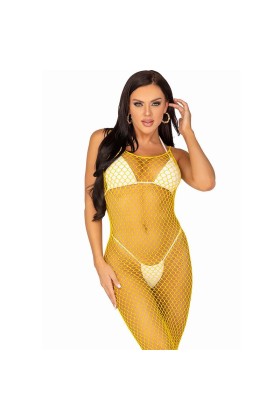 Langes Netzkleid Gelb One Size (S-L) von Leg Avenue Dresses kaufen | Fesselliebe