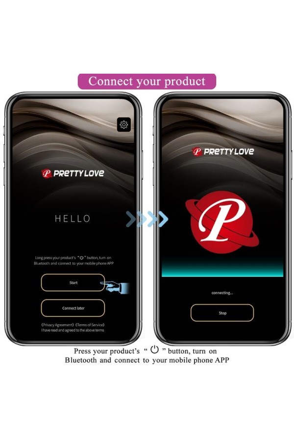 Hector Elektroschock-Vibrator mit kostenloser App Violett von Pretty Love Flirtation kaufen | Fesselliebe