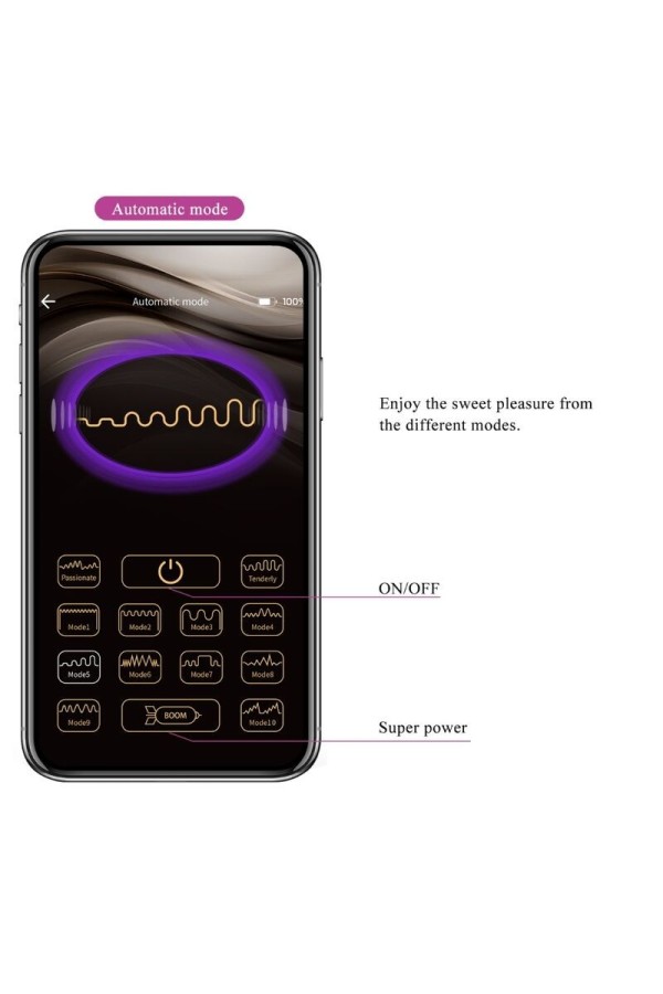 Hector Elektroschock-Vibrator mit kostenloser App Violett von Pretty Love Flirtation kaufen | Fesselliebe