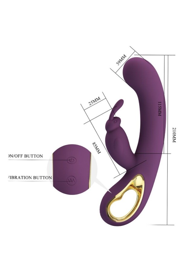 Liam Kaninchen Vibrator und G-Punkt-Stimulator Lila von Pretty Love Flirtation kaufen | Fesselliebe