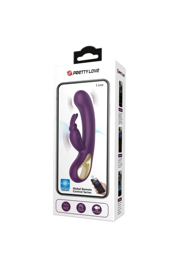 Liam Rabbit Vibrator und G-Punkt-Stimulator Lila von Pretty Love Flirtation