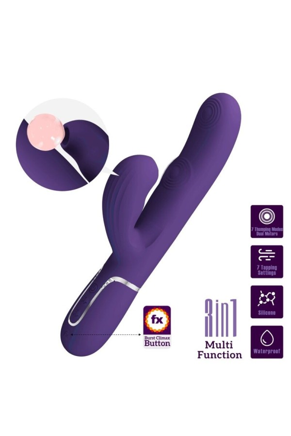 Perlita G-Spot Vibrator 3 in 1 Multifunktions-Lila von Pretty Love Flirtation kaufen | Fesselliebe