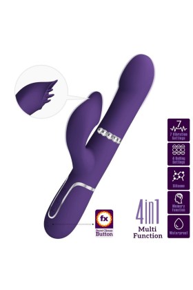 Zalin Rabbit Vibrator Perlen 4 in 1 Lila von Pretty Love Flirtation kaufen | Fesselliebe