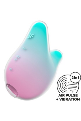 Mermaid Vibes Stimulator & Vibrator Mint und Pink von Satisfyer Air Pulse kaufen | Fesselliebe