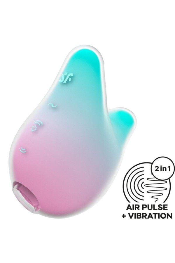 Mermaid Vibes Stimulator & Vibrator Mint und Pink von Satisfyer Air Pulse kaufen | Fesselliebe