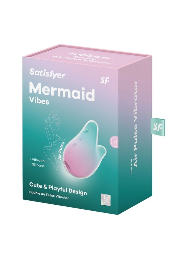 Mermaid Vibes Stimulator & Vibrator Mint und Pink von Satisfyer Air Pulse kaufen | Fesselliebe