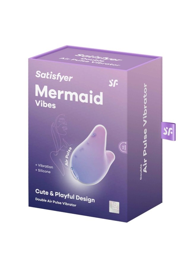 Mermaid Vibes Stimulator & Vibrator Violett und Rosa von Satisfyer Air Pulse kaufen | Fesselliebe