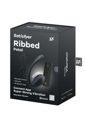 Ribbed Petal G Point Stimulator mit Fernbedienung Schwarz mit kostenloser App von Satisfyer Partner kaufen | Fesselliebe