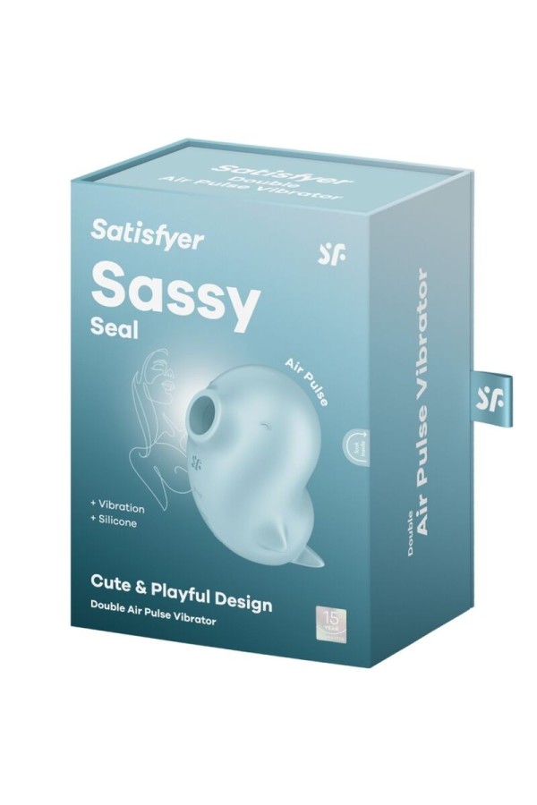 Sassy Seal Stimulator & Vibrator Blau von Satisfyer Air Pulse kaufen | Fesselliebe