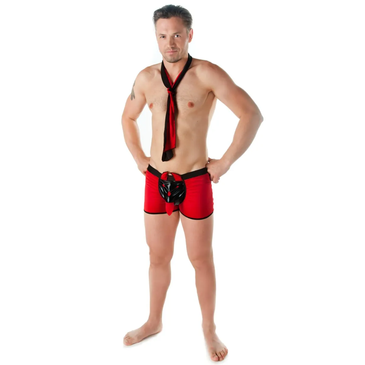 Rot/Schwarzer Boxershorts Sw/108 Andalea Sexy Work Kollektion | Fesselliebe.de