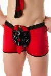 ♥ Rot/Schwarzer Boxershorts Sw/108 Andalea Sexy Work Kollektion ♥