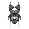 Lace Temptation Corset & String schwarz von Beauty Night Fashion