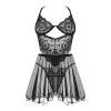 Dark Mirage Chemise & String schwarz von Beauty Night Fashion