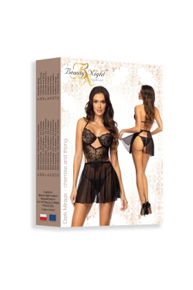 Dark Mirage Chemise & String schwarz von Beauty Night Fashion kaufen | Fesselliebe
