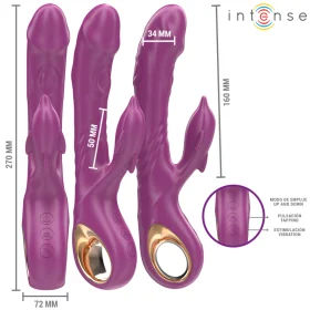 Halle Multifunktionsvibrator mit Delfin-Stimulierender Zunge Lila von Intense Fun