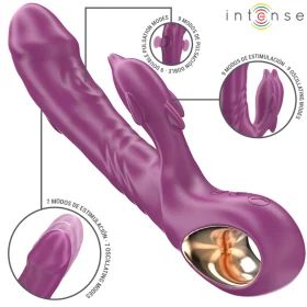 Halle Multifunktionsvibrator mit Delfin-Stimulierender Zunge Lila von Intense Fun