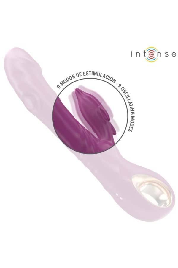 Halle Multifunktionsvibrator mit Delfin-Stimulierender Zunge Lila von Intense Fun