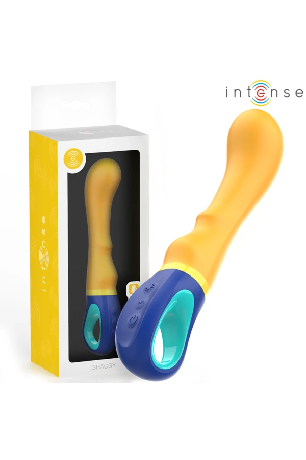 Shaggy G-Spot Vibrator Gelb von Intense Fun