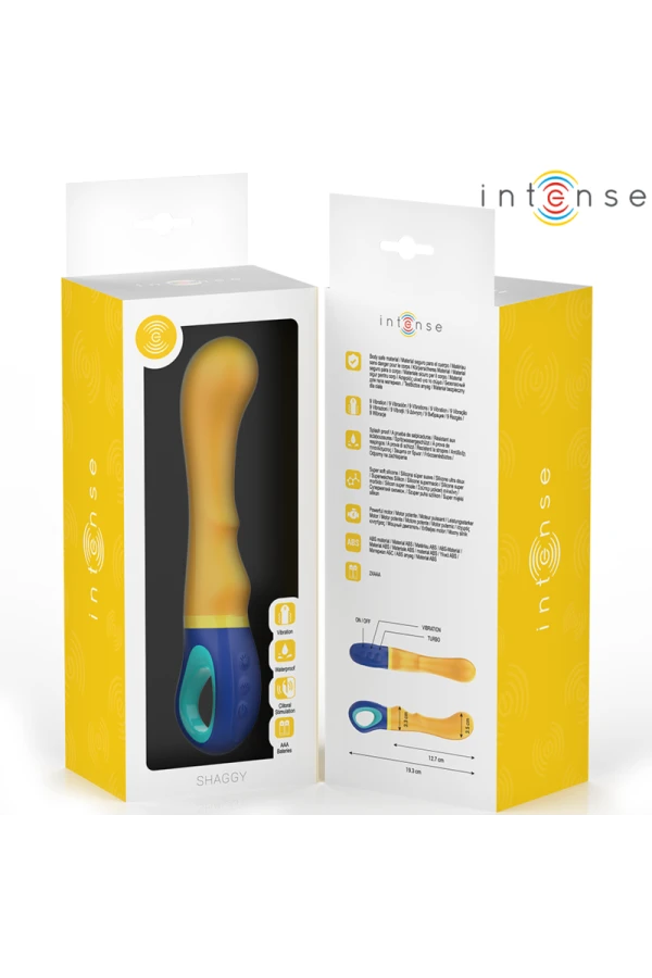 Shaggy G-Spot Vibrator Gelb von Intense Fun