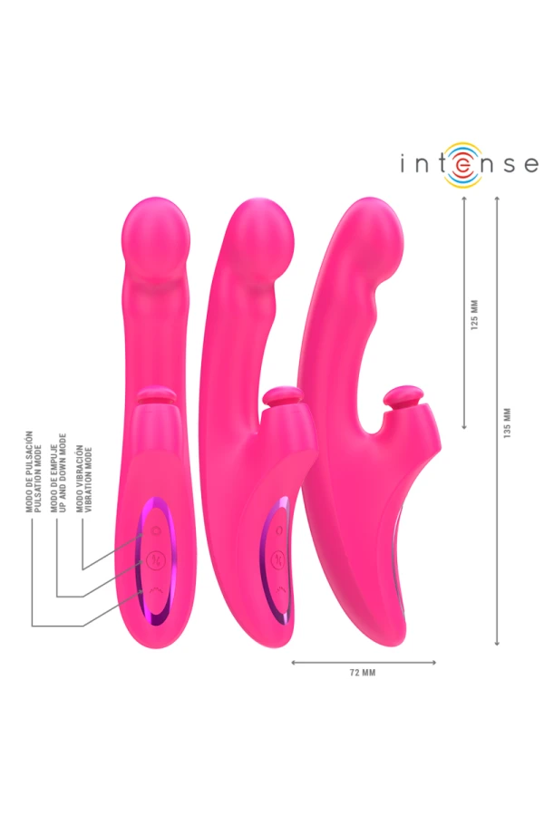 Emi Vibrator 13,5 cm Multifunktion 3 in 1 10 Vibrationen Rosa von Intense Fun