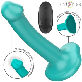 Katie Vibrator mit Saugnäpfen 10 Vibrationen Blau Fernbedienung von Intense Fun