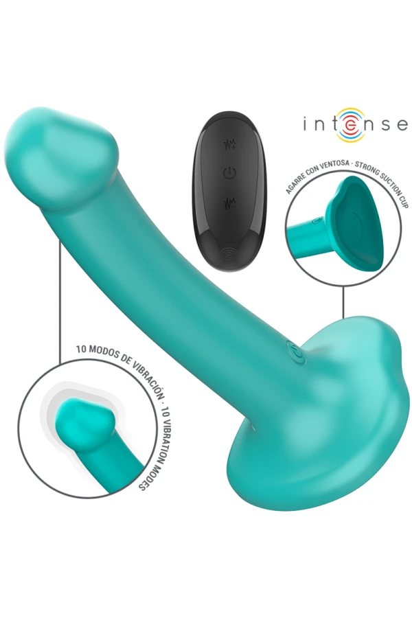 Katie Vibrator mit Saugnäpfen 10 Vibrationen Blau Fernbedienung von Intense Fun