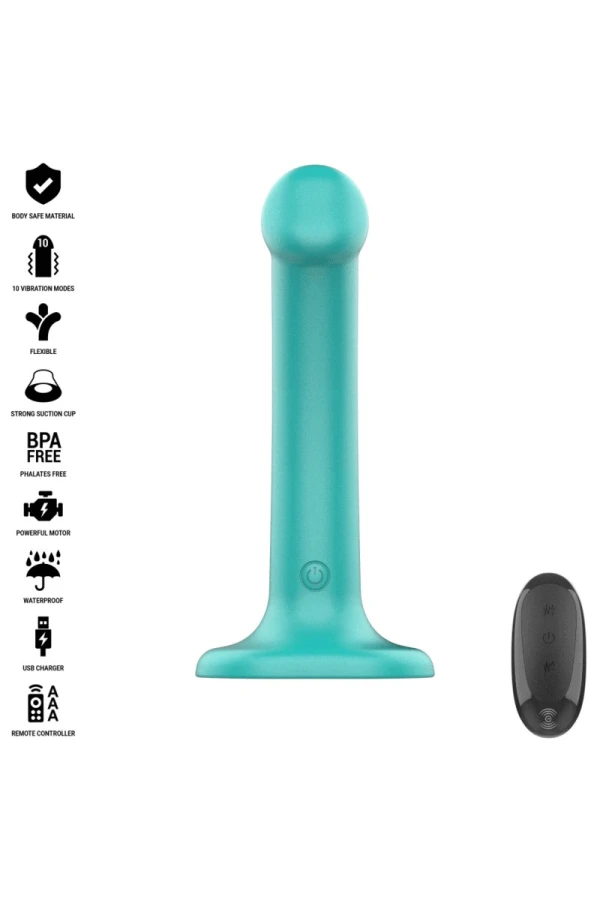 Katie Vibrator mit Saugnäpfen 10 Vibrationen Blau Fernbedienung von Intense Fun