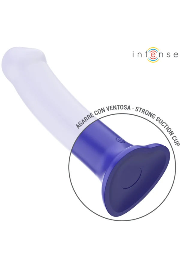 Victoria Vibrator mit Saugnäpfen 10 Vibrationen Dunkelblau Fernbedienung von Intense Fun