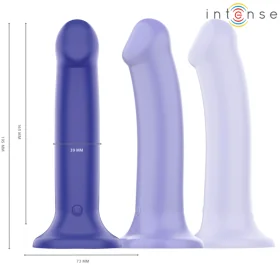 Victoria Vibrator mit Saugnäpfen 10 Vibrationen Dunkelblau Fernbedienung von Intense Fun