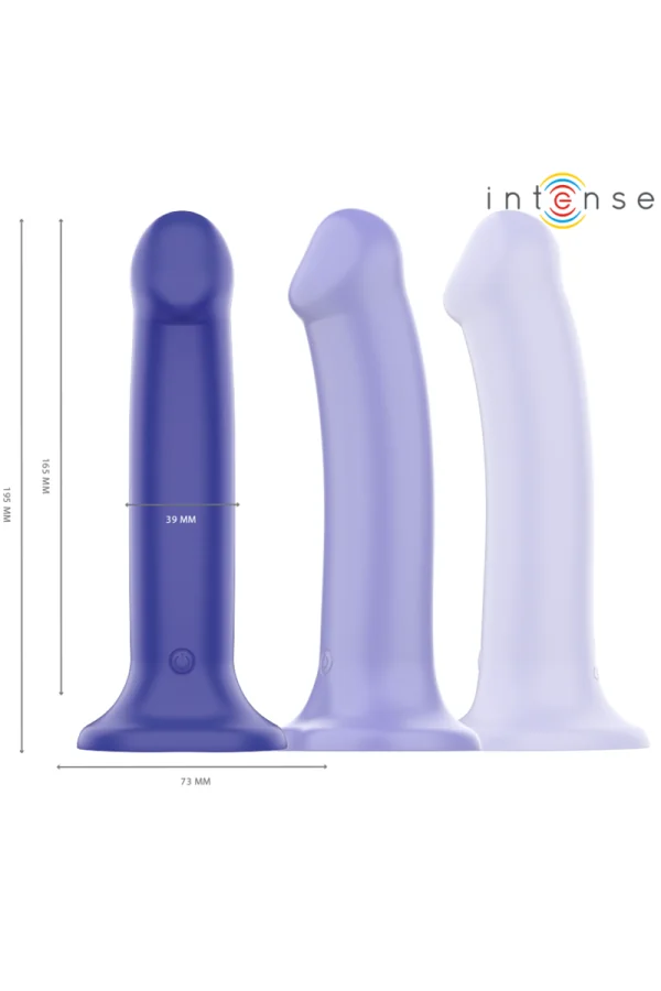 Victoria Vibrator mit Saugnäpfen 10 Vibrationen Dunkelblau Fernbedienung von Intense Fun