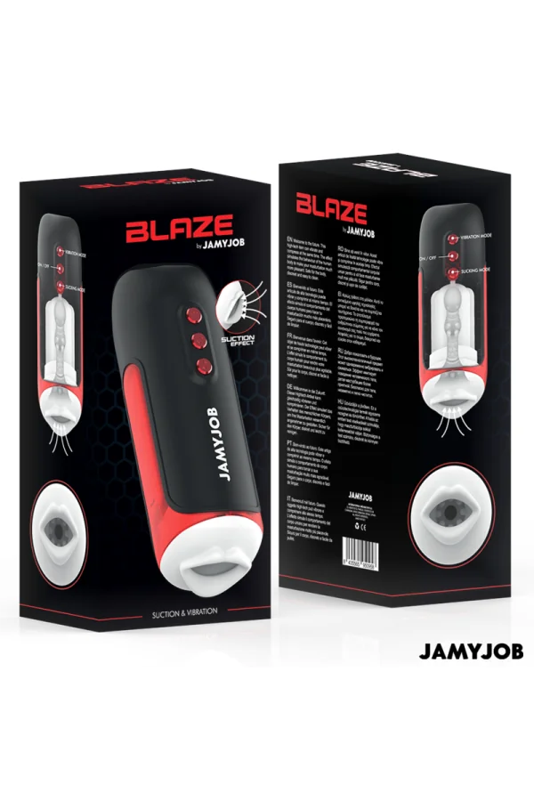 Blaze Automatischer Mundmasturbator 5 Saugband Vibrationsmodi von Jamyjob