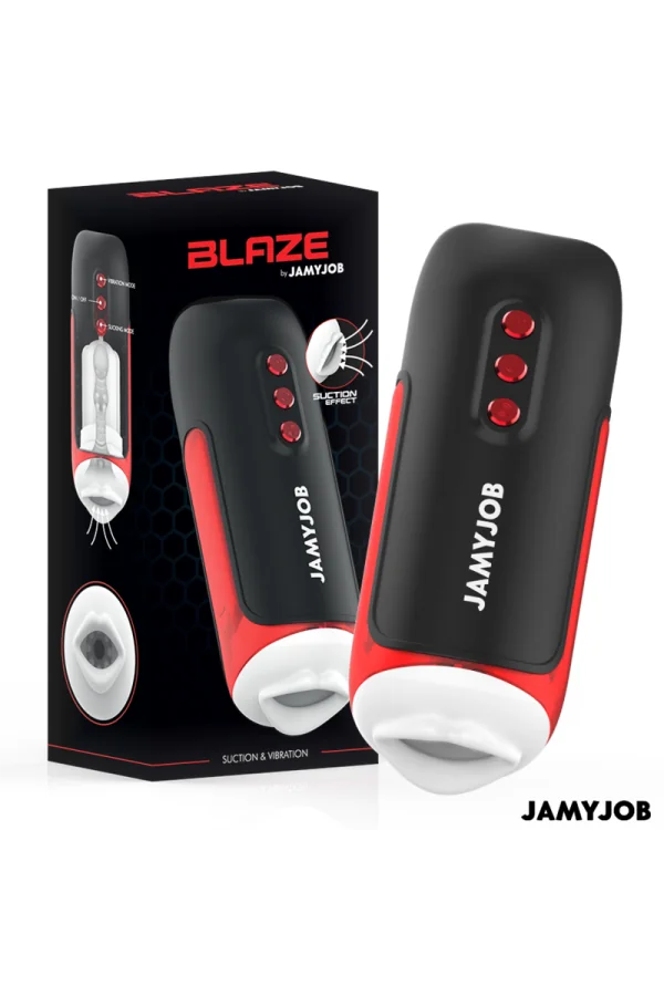 Blaze Automatischer Mundmasturbator 5 Saugband Vibrationsmodi von Jamyjob