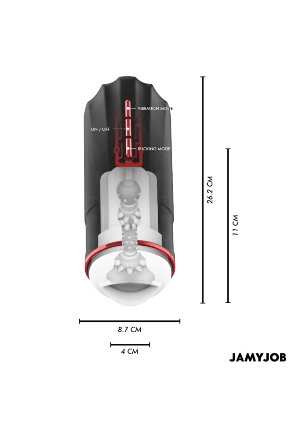 Megabite Automatischer Mundmasturbator 5 Saugband Vibrationsmodi von Jamyjob