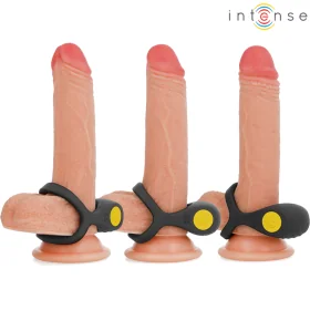 Alex Vibrator Doppel-Penisring 10 Vibrationen Schwarz von Intense Couples Toys