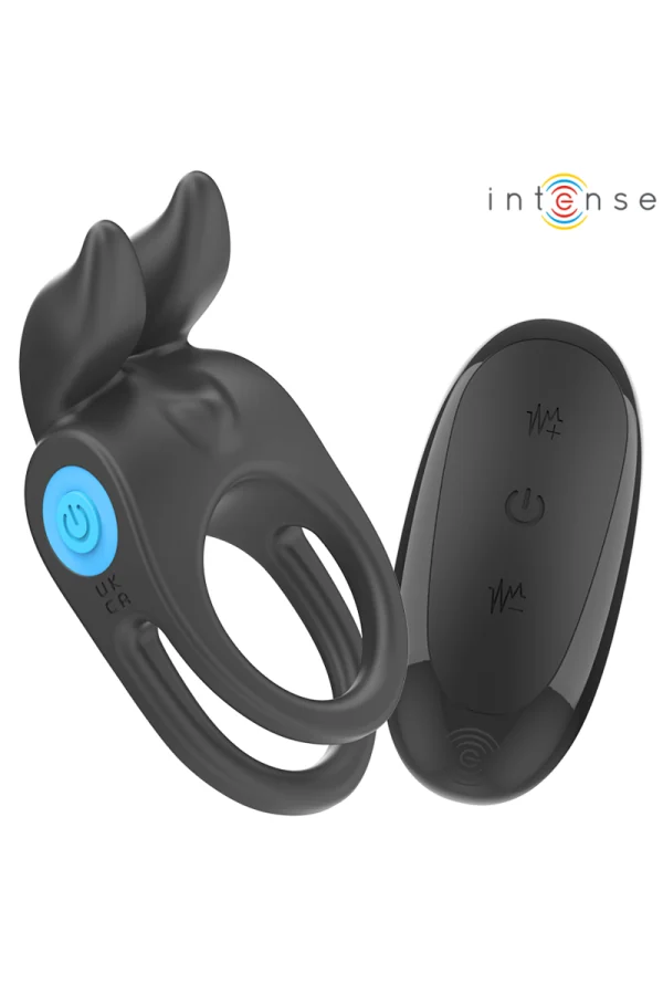 Sam Vibrator Doppel-Penisring 10 Vibrationen Schwarz von Intense Couples Toys