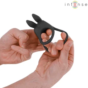 Sam Vibrator Doppel-Penisring 10 Vibrationen Schwarz von Intense Couples Toys