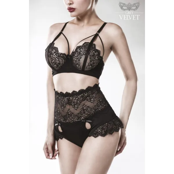 ♥ Bra-Set von Grey Velvet schwarz von Grey Velvet ♥ kaufen | Fesselliebe