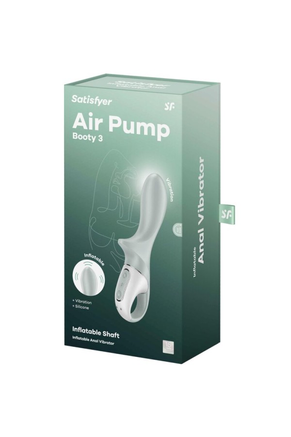 Air Pump Booty 3 Aufblasbarer Analvibrator Graugrün von Satisfyer Vibrator kaufen | Fesselliebe