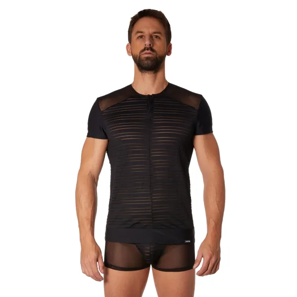 Schwarzes Herren T-Shirt 906-81 von Look Me | Fesselliebe.de